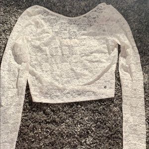 Abercrombie & Fitch long sleeve lace top-  Size L